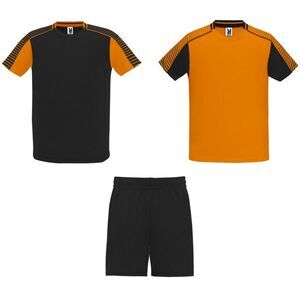 Roly Unisex Adult Juve Sports Sports Set / Solid Black/Orange